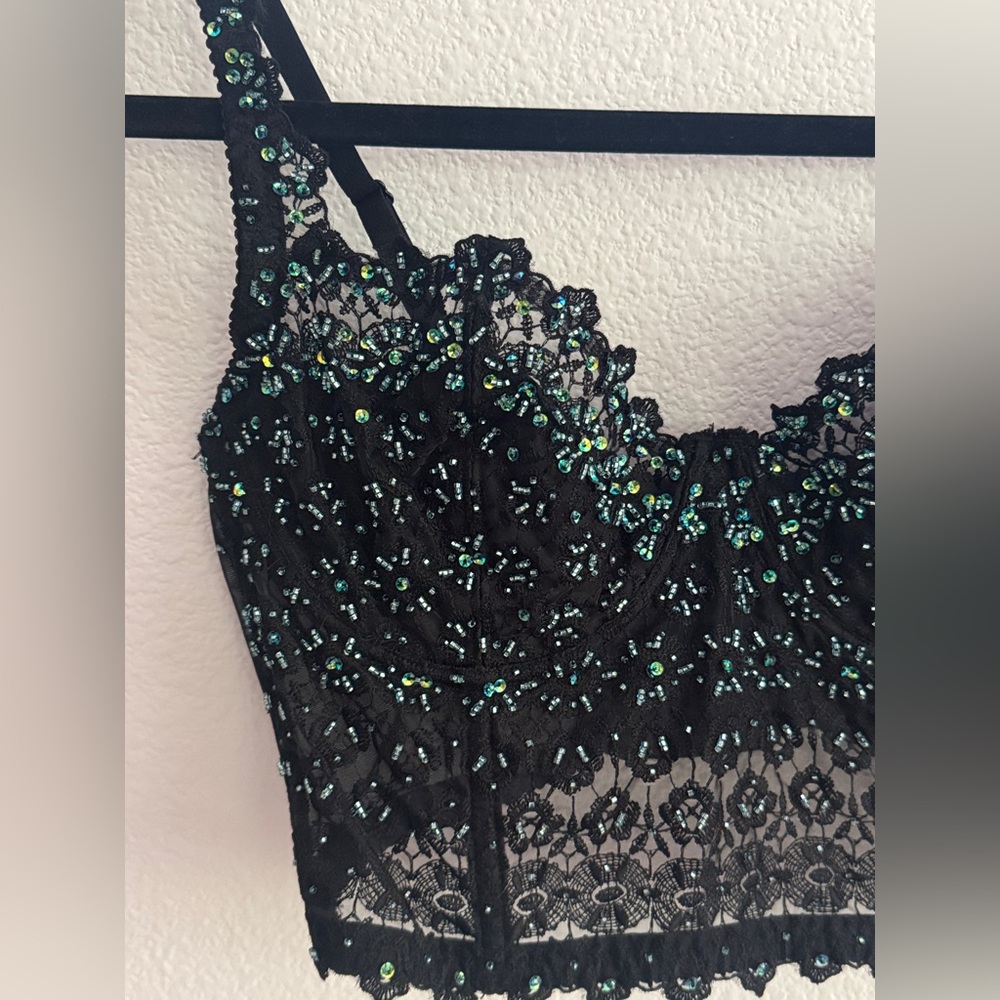 Bebe beaded lace corset bralette top - Picture 5 of 7